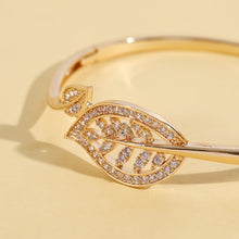 Load image into Gallery viewer, Juliette 14K Gold Plated Leaf Bangle