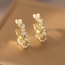 Load image into Gallery viewer, Amalina Faux Pearl Wrap Hoop Earrings - Serenity Handmade Jewelry