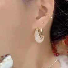 Load image into Gallery viewer, Dripping In Gold Angeline Hoops - Serenity Handmade Jewelry