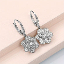 Load image into Gallery viewer, Flower Shape Hook Earrings Full Of Shiny Zircon For Women Daily Casual Fine Jewelry Lover Gift - Serenity Handmade Jewelry