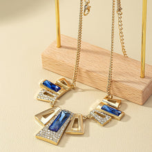 Load image into Gallery viewer, 14K Gold Plated Felicity Geometric Pendant Necklace - Serenity Handmade Jewelry