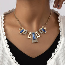 Load image into Gallery viewer, 14K Gold Plated Felicity Geometric Pendant Necklace - Serenity Handmade Jewelry