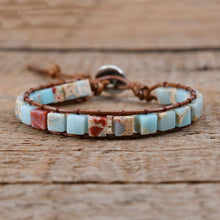 Load image into Gallery viewer, Althea Square Stone Bracelet - Serenity Handmade Jewelry