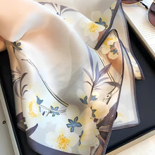 Load image into Gallery viewer, Amelia Floral Elegance Mulberry Silk Scarf - Serenity Handmade Jewelry