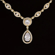 Load image into Gallery viewer, Brandi 18K Gold Plated Droplet Earring & Necklace Set - Serenity Handmade Jewelry