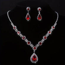 Load image into Gallery viewer, Dare to Dazzle Rhinestone Necklace & Earring Set - Serenity Handmade Jewelry