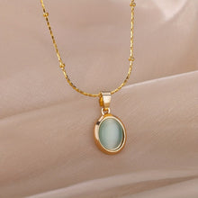 Load image into Gallery viewer, Esmeralda 18K Gold-Plated Pendant Necklace - Serenity Handmade Jewelry