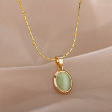Load image into Gallery viewer, Esmeralda 18K Gold-Plated Pendant Necklace - Serenity Handmade Jewelry
