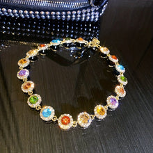 Load image into Gallery viewer, Gaia Colorful Rhinestone Necklace - Serenity Handmade Jewelry