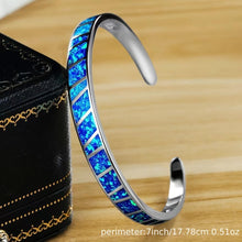 Load image into Gallery viewer, Giselle Hues of Blue Bangle - Serenity Handmade Jewelry