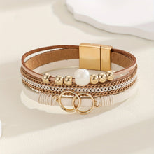 Load image into Gallery viewer, Honora Layered Leather Combo Bracelet - Serenity Handmade Jewelry