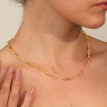 Load image into Gallery viewer, Kiara 18K Gold Plated Paperclip Necklace - Serenity Handmade Jewelry