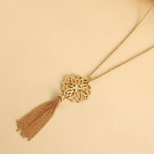 Load image into Gallery viewer, Madison Hollow Out Tassel Necklace - Serenity Handmade Jewelry
