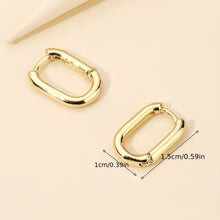 Load image into Gallery viewer, Odette Geometric Rectangle Hoops - Serenity Handmade Jewelry