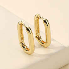 Load image into Gallery viewer, Odette Geometric Rectangle Hoops - Serenity Handmade Jewelry