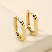 Load image into Gallery viewer, Odette Geometric Rectangle Hoops - Serenity Handmade Jewelry