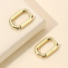 Load image into Gallery viewer, Odette Geometric Rectangle Hoops - Serenity Handmade Jewelry