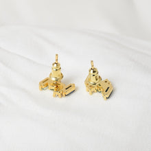 Load image into Gallery viewer, Orlova Blue Zircon Stud Earrings - Serenity Handmade Jewelry