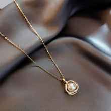 Load image into Gallery viewer, Pearl Essence 18K Gold Plated Necklace - Serenity Handmade Jewelry