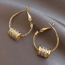 Load image into Gallery viewer, Phillipa Golden Shimmer Hoops - Serenity Handmade Jewelry