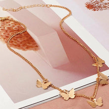 Load image into Gallery viewer, Quintina Golden Butterfly Necklace - Serenity Handmade Jewelry