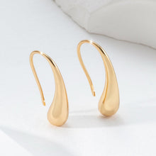 Load image into Gallery viewer, Rowena Golden Gloss Hook Earrings - Serenity Handmade Jewelry