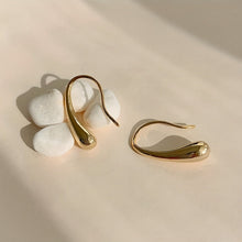 Load image into Gallery viewer, Rowena Golden Gloss Hook Earrings - Serenity Handmade Jewelry
