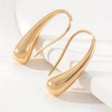 Load image into Gallery viewer, Rowena Golden Gloss Hook Earrings - Serenity Handmade Jewelry