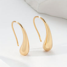 Load image into Gallery viewer, Rowena Golden Gloss Hook Earrings - Serenity Handmade Jewelry