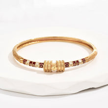 Load image into Gallery viewer, Silvia Ruby Bohemian Bangle - Serenity Handmade Jewelry