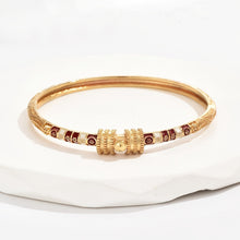 Load image into Gallery viewer, Silvia Ruby Bohemian Bangle - Serenity Handmade Jewelry