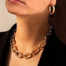 Load image into Gallery viewer, Stephanie 18K Gold Plated Lock Necklace - Serenity Handmade Jewelry