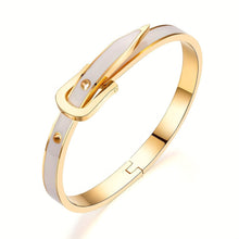 Load image into Gallery viewer, Valentina Horseshoe Buckle Belt Bracelet - Serenity Handmade Jewelry