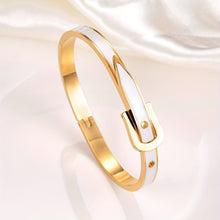 Load image into Gallery viewer, Valentina Horseshoe Buckle Belt Bracelet - Serenity Handmade Jewelry