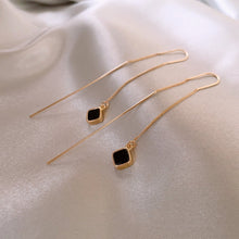 Load image into Gallery viewer, Verena Black Dangle Earrings - Serenity Handmade Jewelry