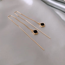 Load image into Gallery viewer, Verena Black Dangle Earrings - Serenity Handmade Jewelry