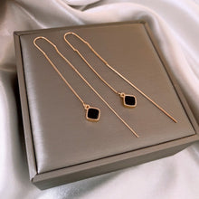 Load image into Gallery viewer, Verena Black Dangle Earrings - Serenity Handmade Jewelry