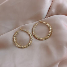 Load image into Gallery viewer, Watch Me Sparkle 18K Gold Plated Hoops - Serenity Handmade Jewelry