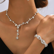 Load image into Gallery viewer, Yasmin Floral Rhinestone 3-Piece Set - Serenity Handmade Jewelry