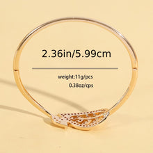 Load image into Gallery viewer, Juliette 14K Gold Plated Leaf Bangle
