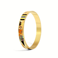 Load image into Gallery viewer, Isabeau 14K Gold Plated Egyptian Bangle
