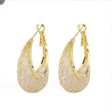 Load image into Gallery viewer, Dripping In Gold Angeline Hoops - Serenity Handmade Jewelry
