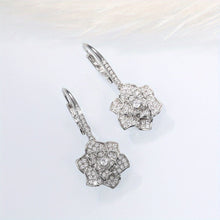 Load image into Gallery viewer, Flower Shape Hook Earrings Full Of Shiny Zircon For Women Daily Casual Fine Jewelry Lover Gift - Serenity Handmade Jewelry
