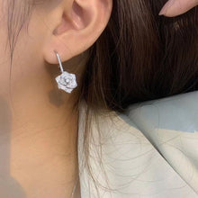 Load image into Gallery viewer, Flower Shape Hook Earrings Full Of Shiny Zircon For Women Daily Casual Fine Jewelry Lover Gift - Serenity Handmade Jewelry

