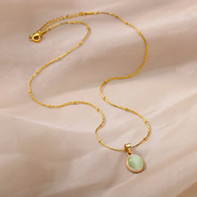 Load image into Gallery viewer, Golden Opal Elegance Pendant Necklace - Serenity Handmade Jewelry
