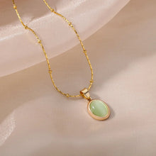 Load image into Gallery viewer, Golden Opal Elegance Pendant Necklace - Serenity Handmade Jewelry
