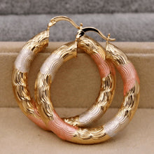 Load image into Gallery viewer, Leverback Hoop Earrings Chunky O-Shaped Earrings - Serenity Handmade Jewelry
