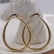 Load image into Gallery viewer, Miriam Oval Hoop Earrings - Serenity Handmade Jewelry
