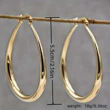 Load image into Gallery viewer, Miriam Oval Hoop Earrings - Serenity Handmade Jewelry
