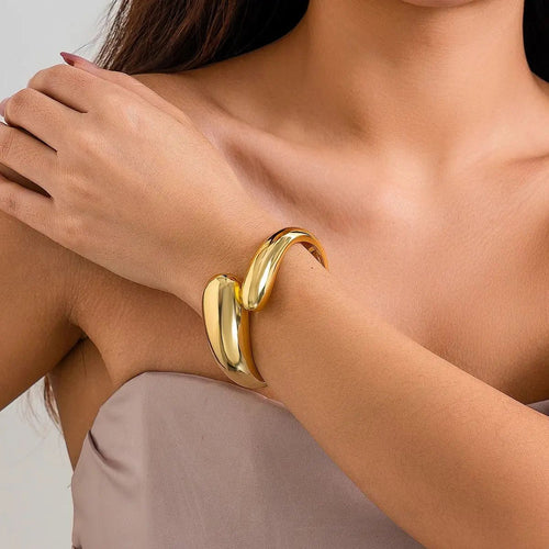 Sleek Cascade Cuff Bracelet - Serenity Handmade Jewelry